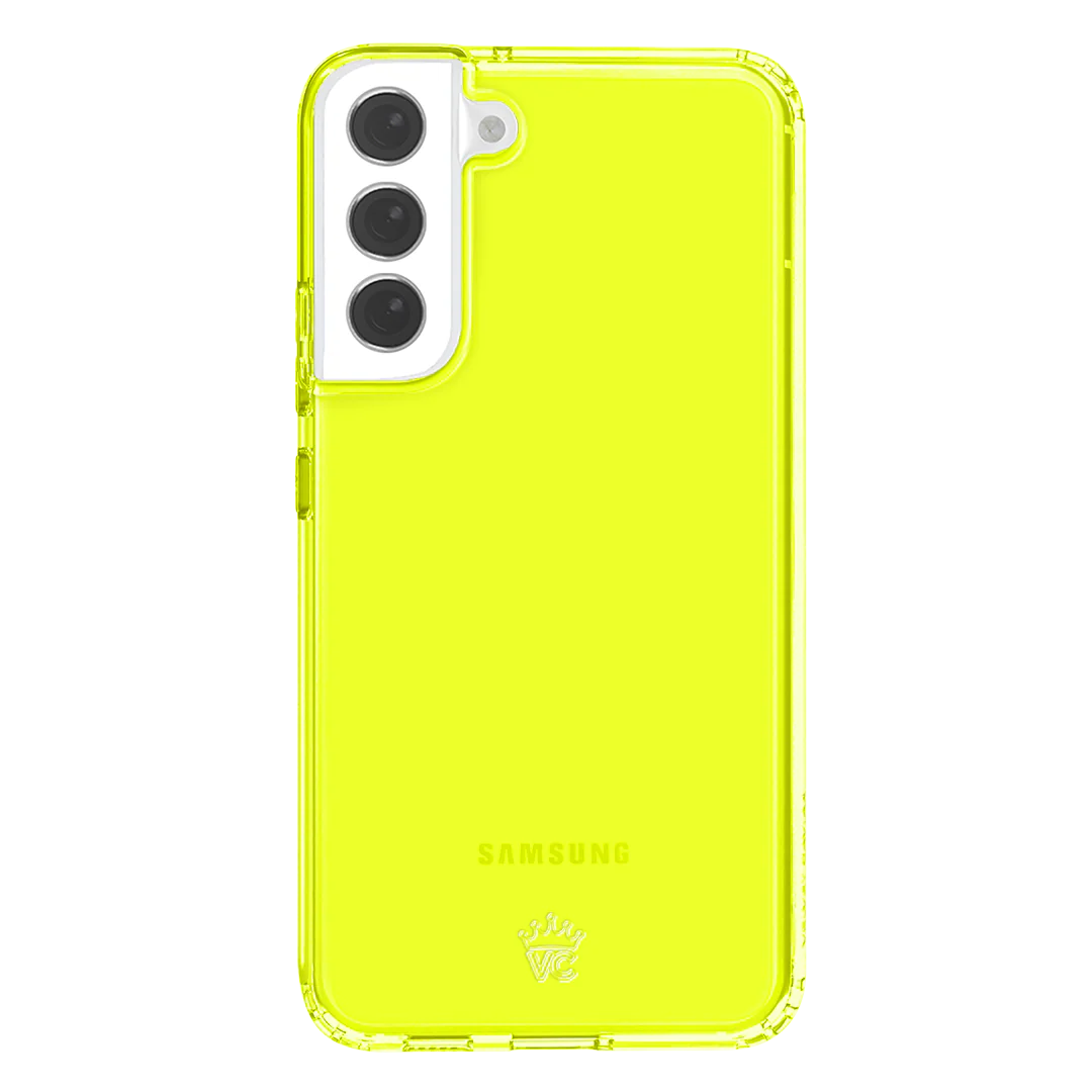 Neon Yellow Clear Samsung Case - Image 123