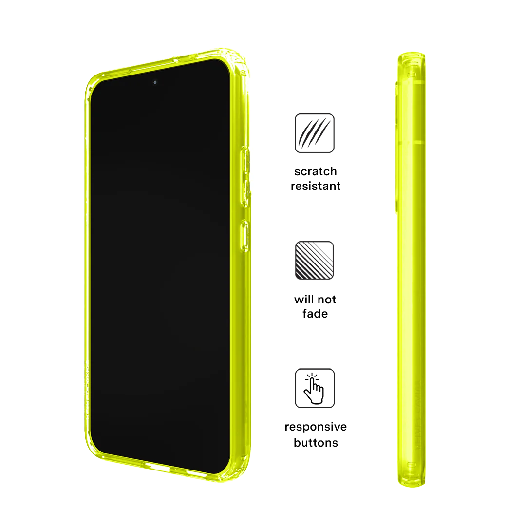 Neon Yellow Clear Samsung Case - Image 127