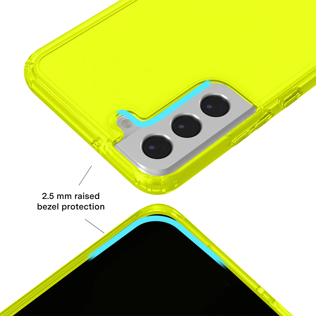 Neon Yellow Clear Samsung Case - Image 135