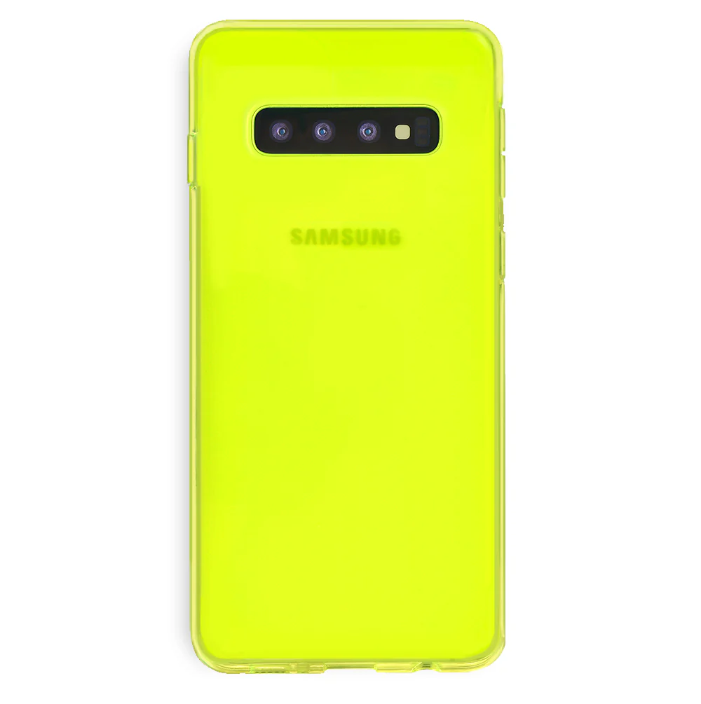 Neon Yellow Clear Samsung Case - Image 20