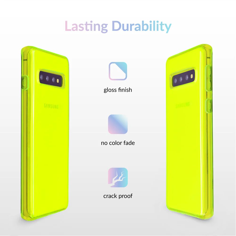 Neon Yellow Clear Samsung Case - Image 23