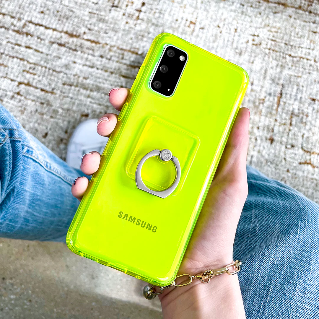 Neon Yellow Clear Samsung Case - Image 65