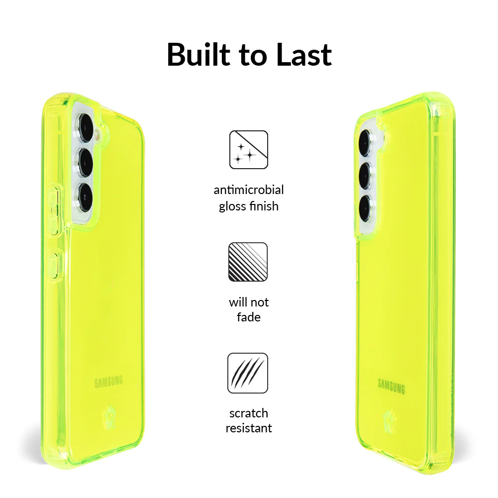 Neon Yellow Clear Samsung Case - Image 77
