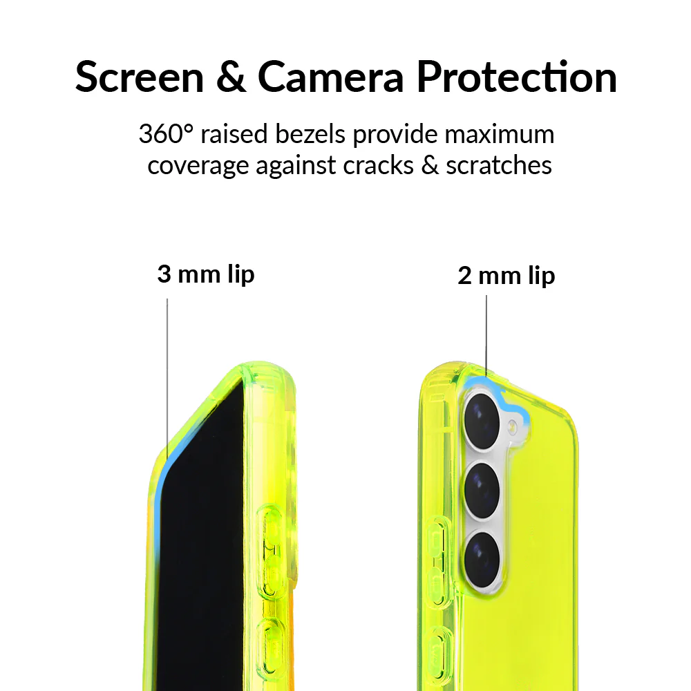 Neon Yellow Clear Samsung Case - Image 89