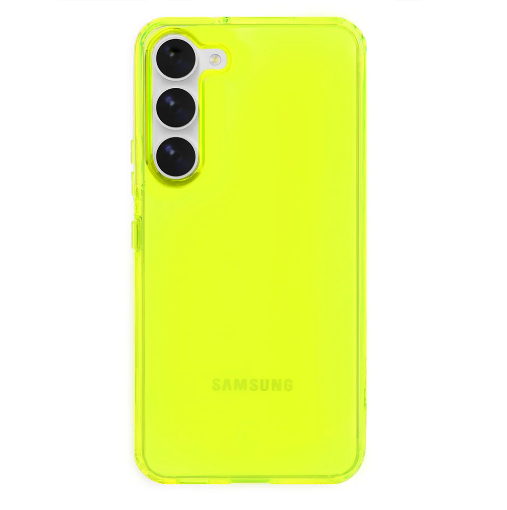 Neon Yellow Clear Samsung Case - Image 93