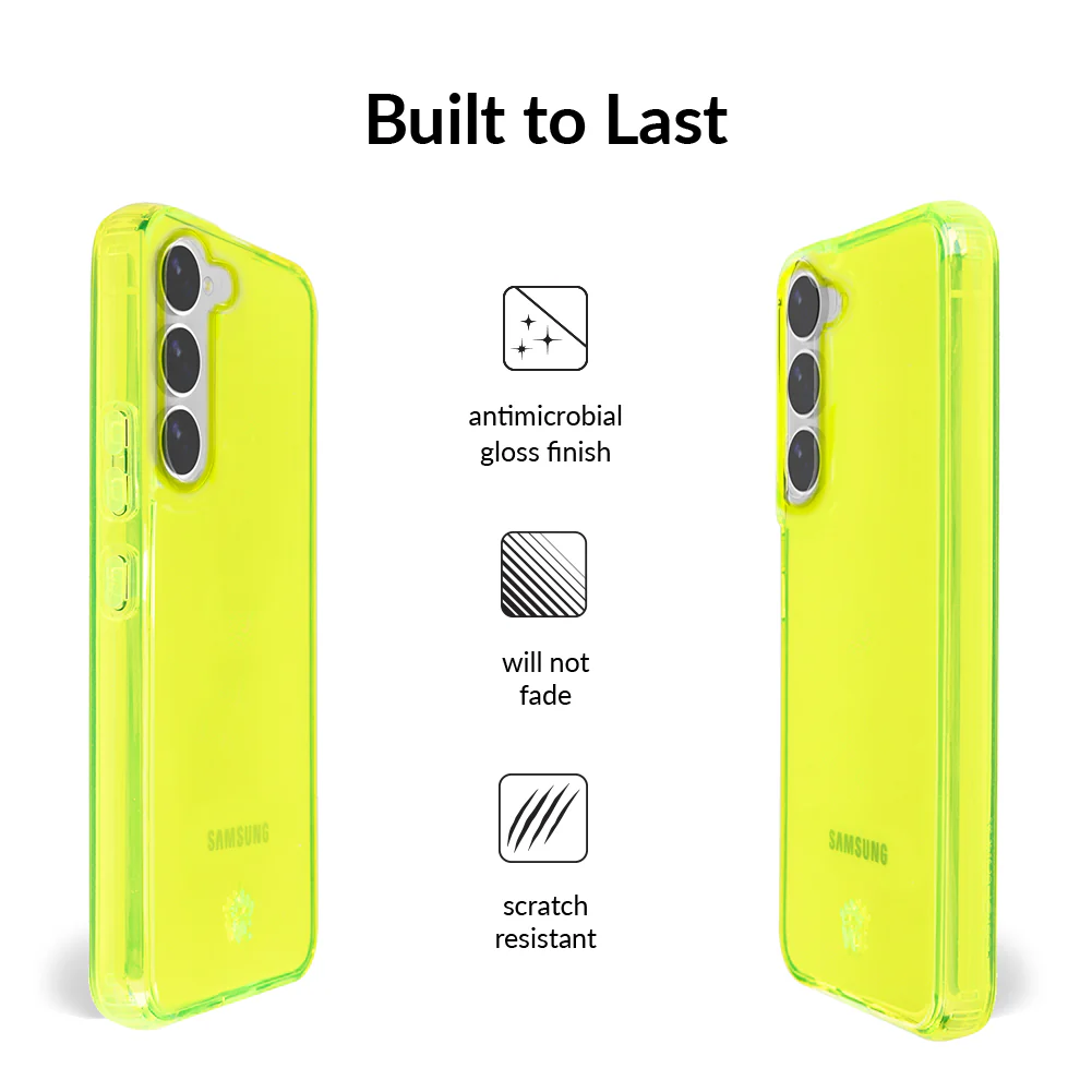 Neon Yellow Clear Samsung Case - Image 97