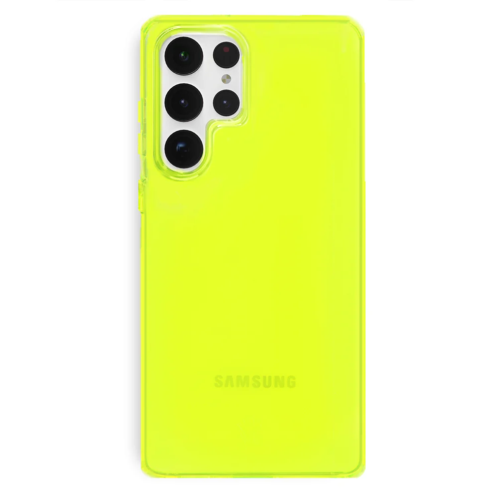 Neon Yellow Clear Samsung Case - Image 99