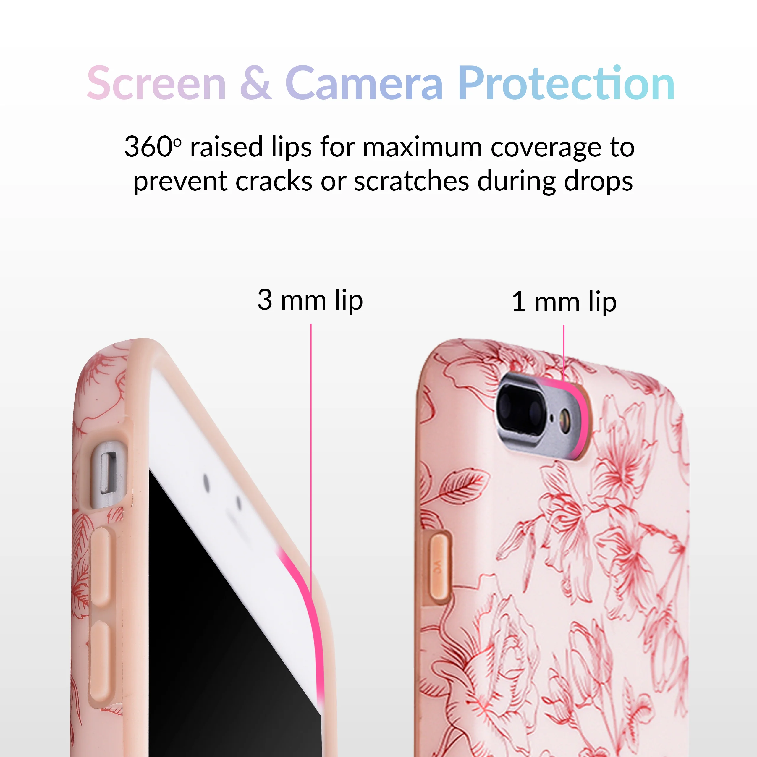 Nude Red Chrome Floral iPhone Case - Image 24