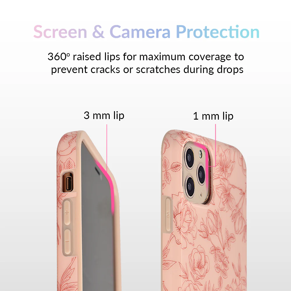 Nude Red Chrome Floral iPhone Case - Image 70