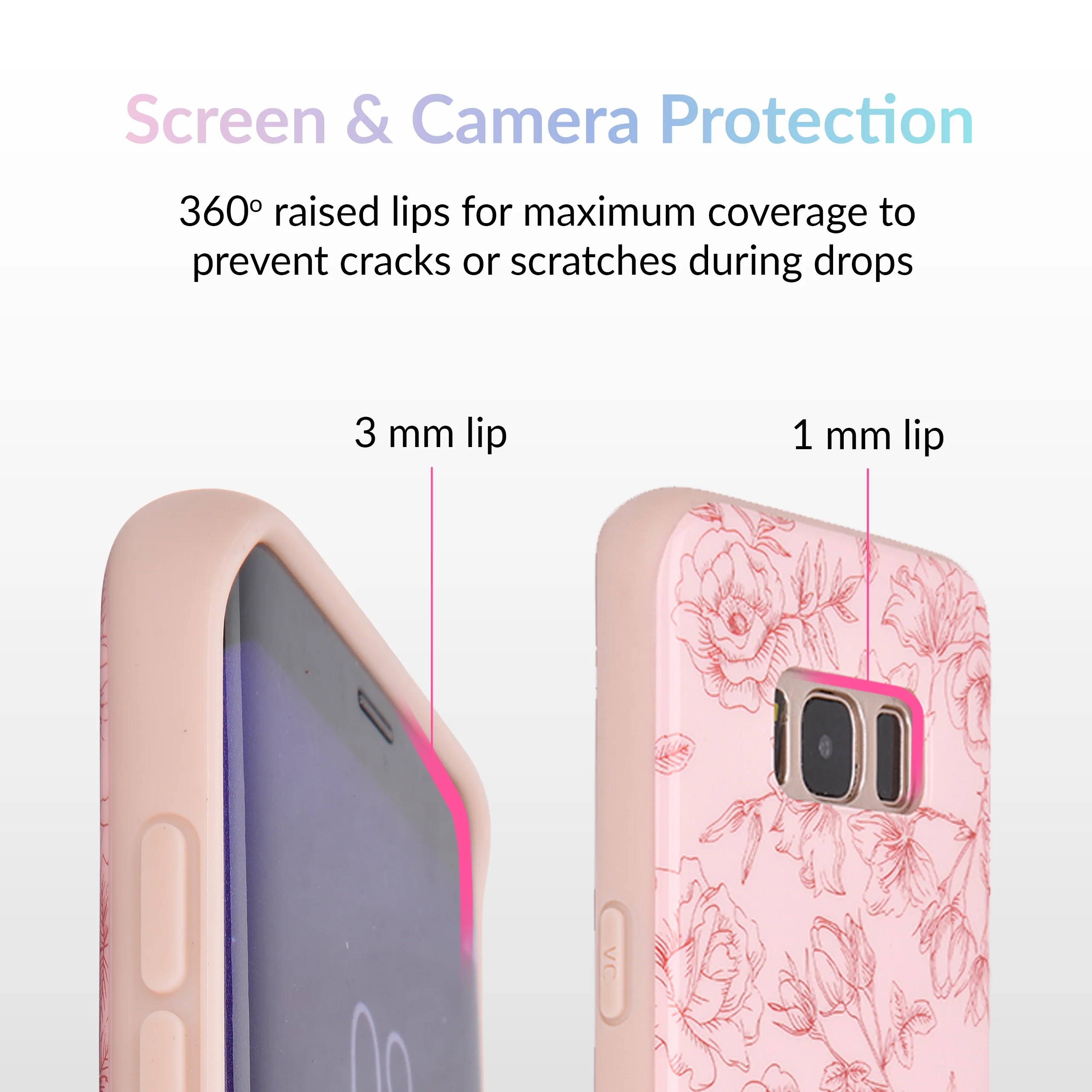 Nude Red Chrome Floral Samsung Galaxy Case - Image 6