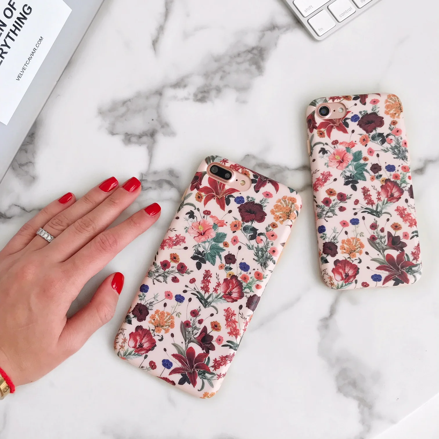 Nude Vintage Floral iPhone Case - Image 28