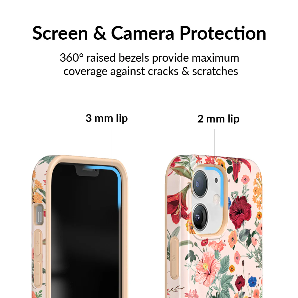 Nude Vintage Floral iPhone Case - Image 89