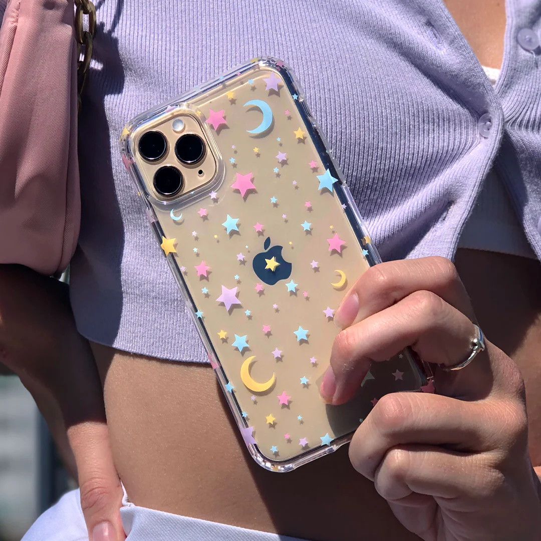 Pastel Starry Night Clear iPhone Case - Image 32