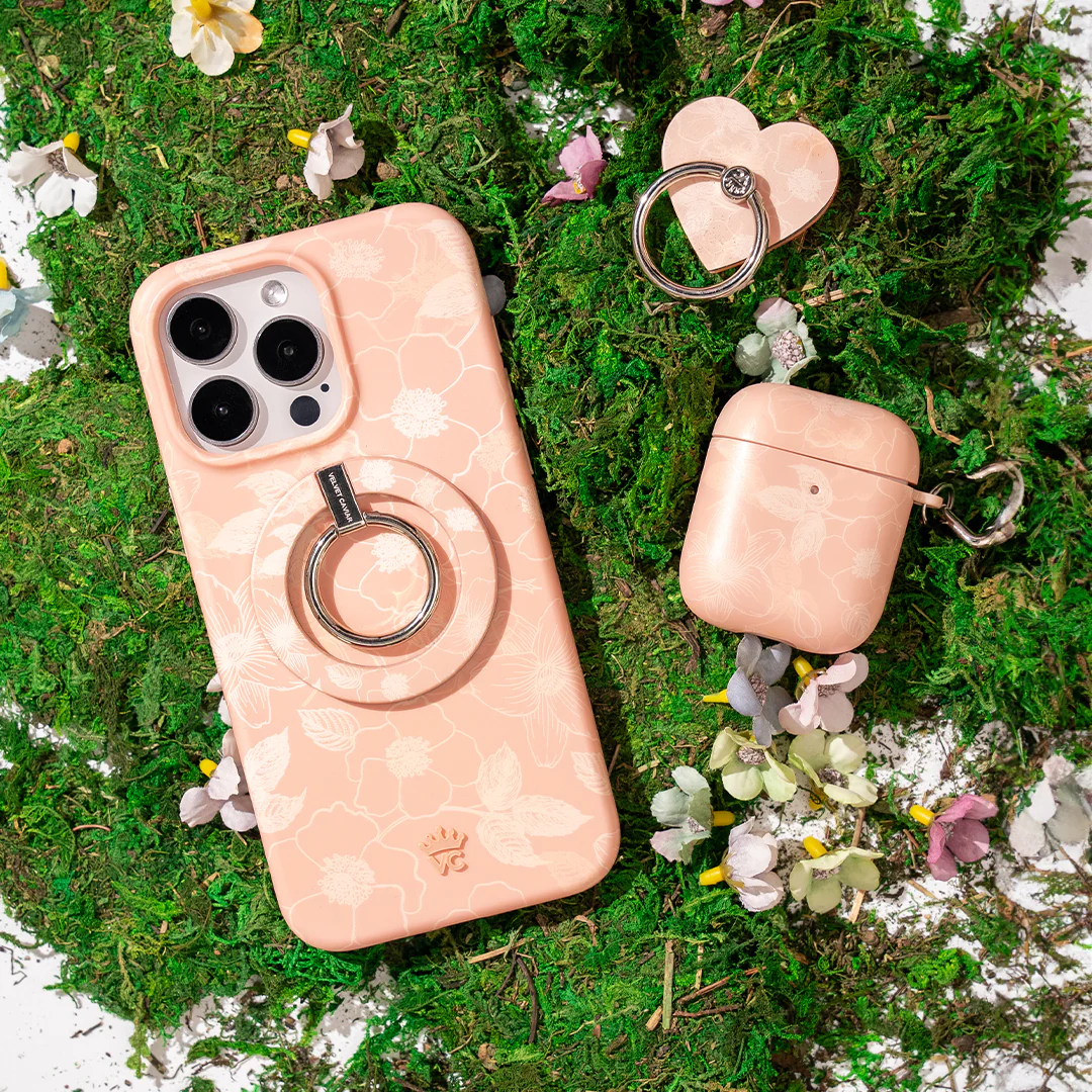 Peach Blossom Floral AirPod Case - Image 2