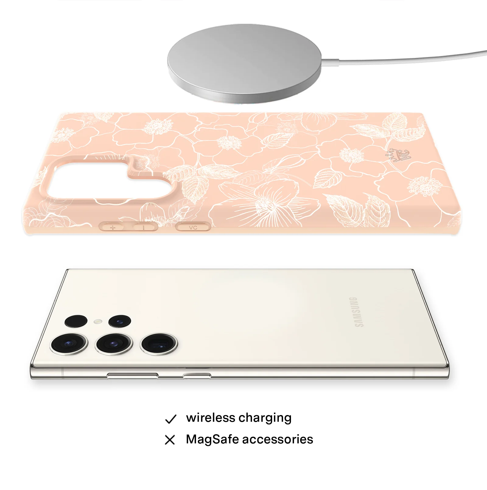 Peach Blossom Floral Samsung Case - Image 34