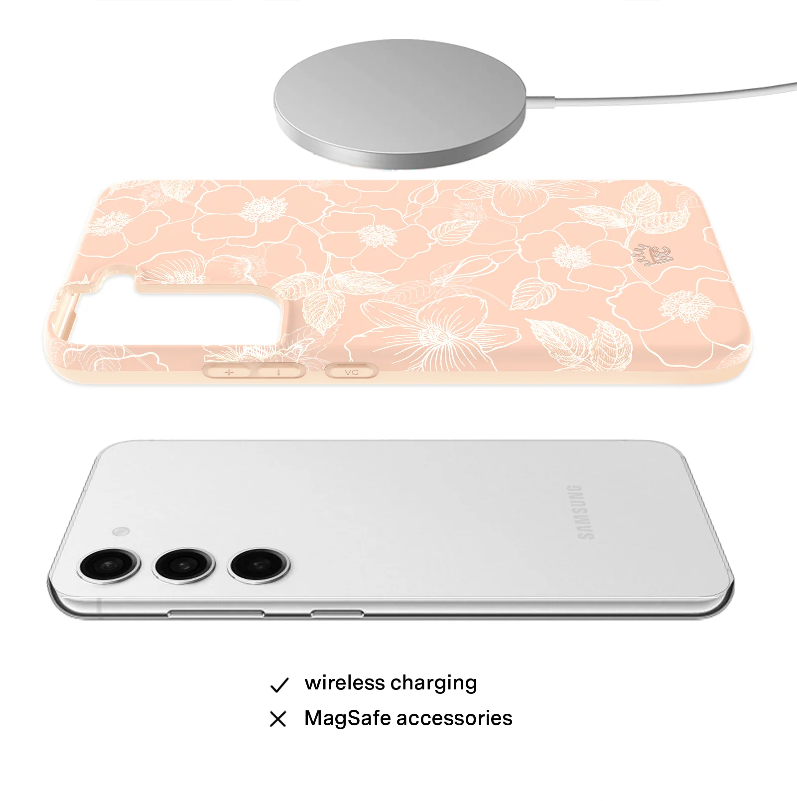 Peach Blossom Floral Samsung Case - Image 46