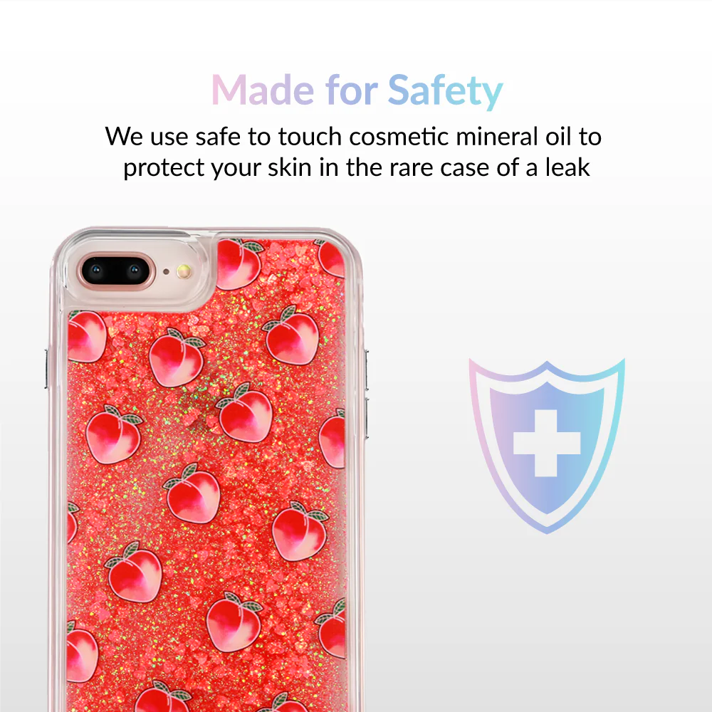 Peach Clear Glitter iPhone Case - Image 24