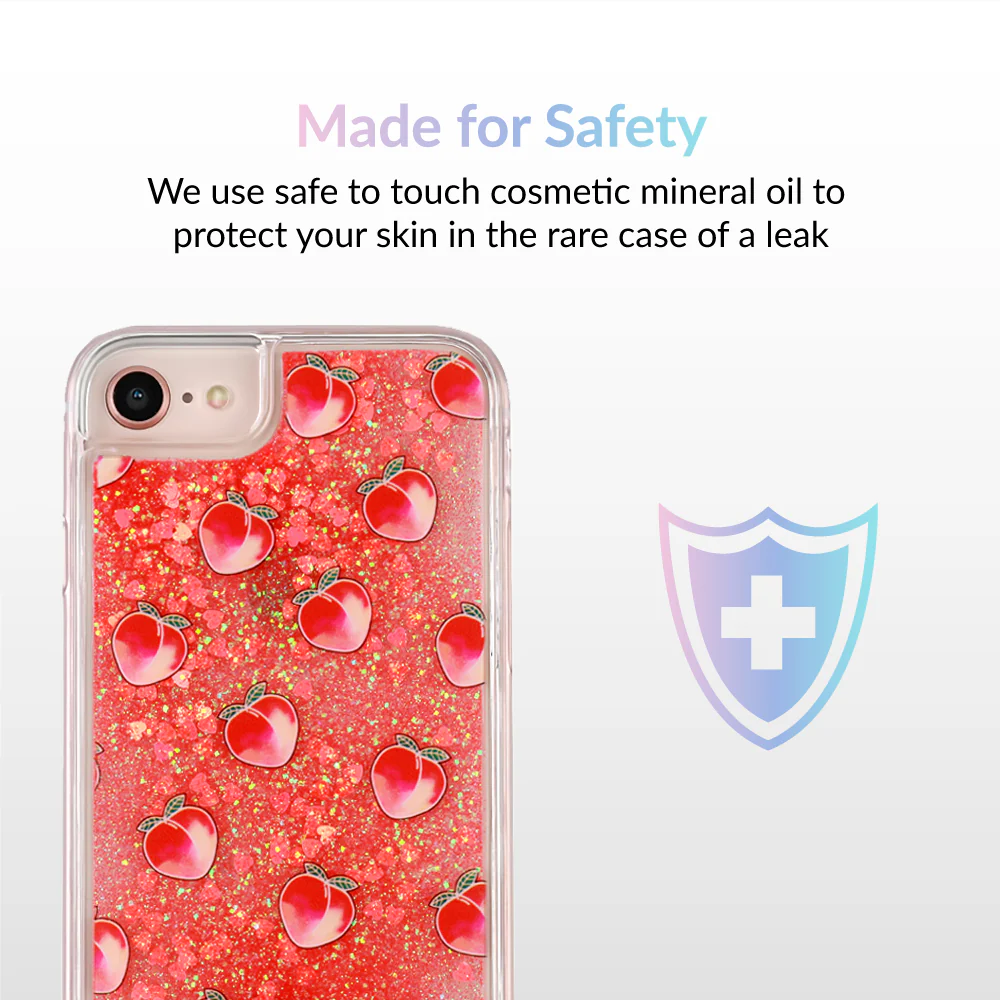 Peach Clear Glitter iPhone Case - Image 42