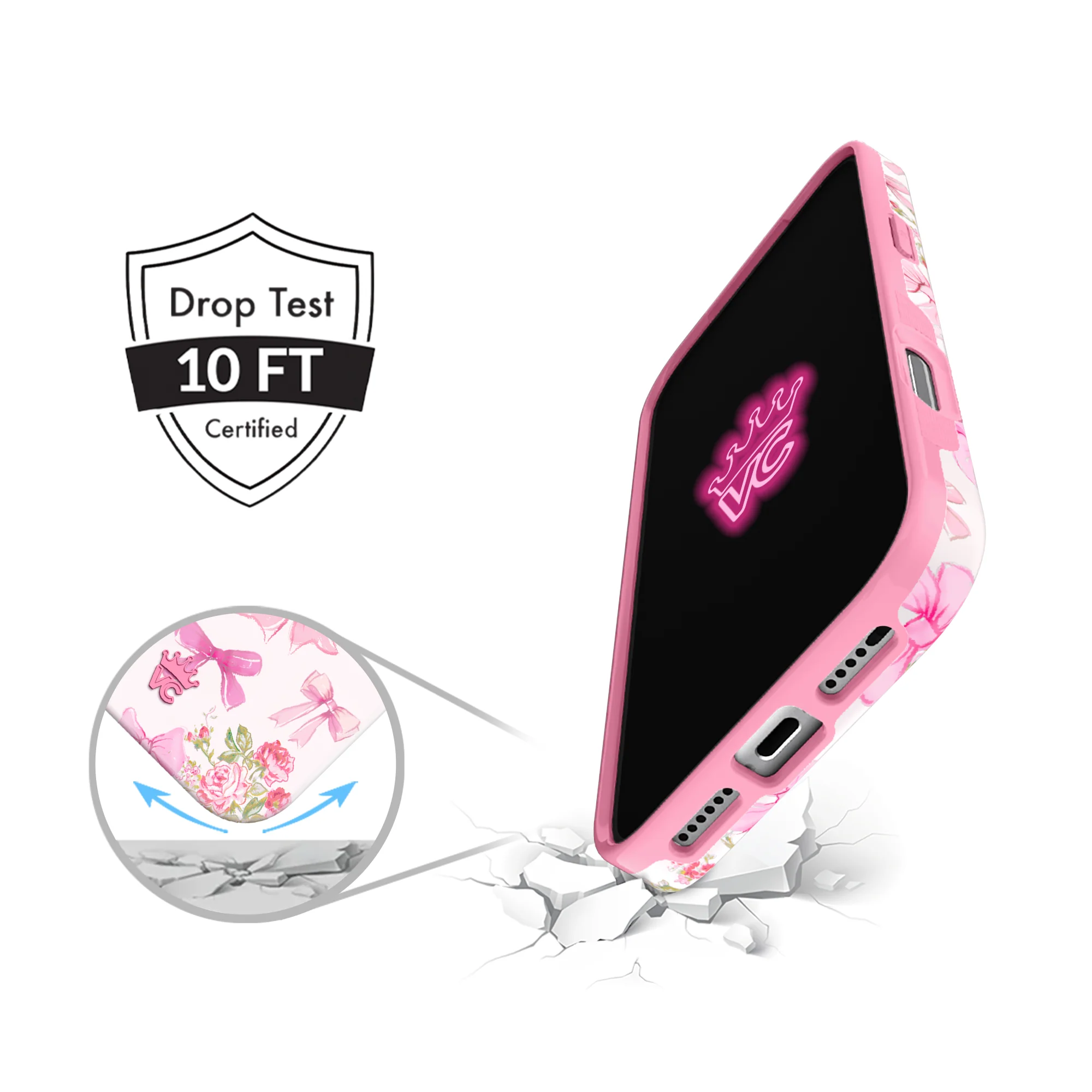 Posie Pink Bow iPhone Case - Image 117