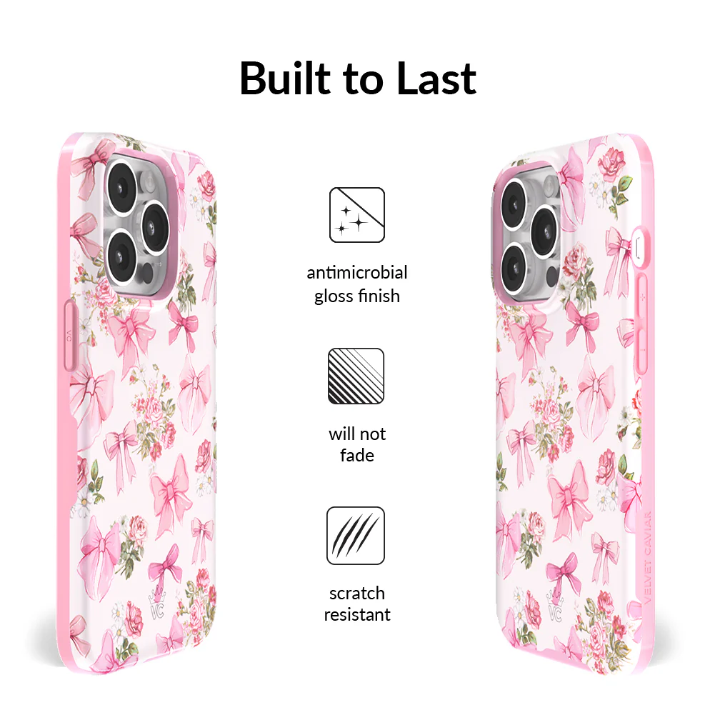 Posie Pink Bow iPhone Case - Image 4