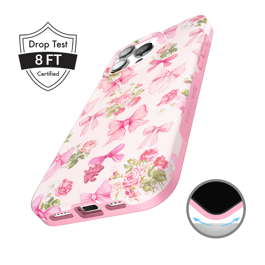 Posie Pink Bow iPhone Case - Image 89