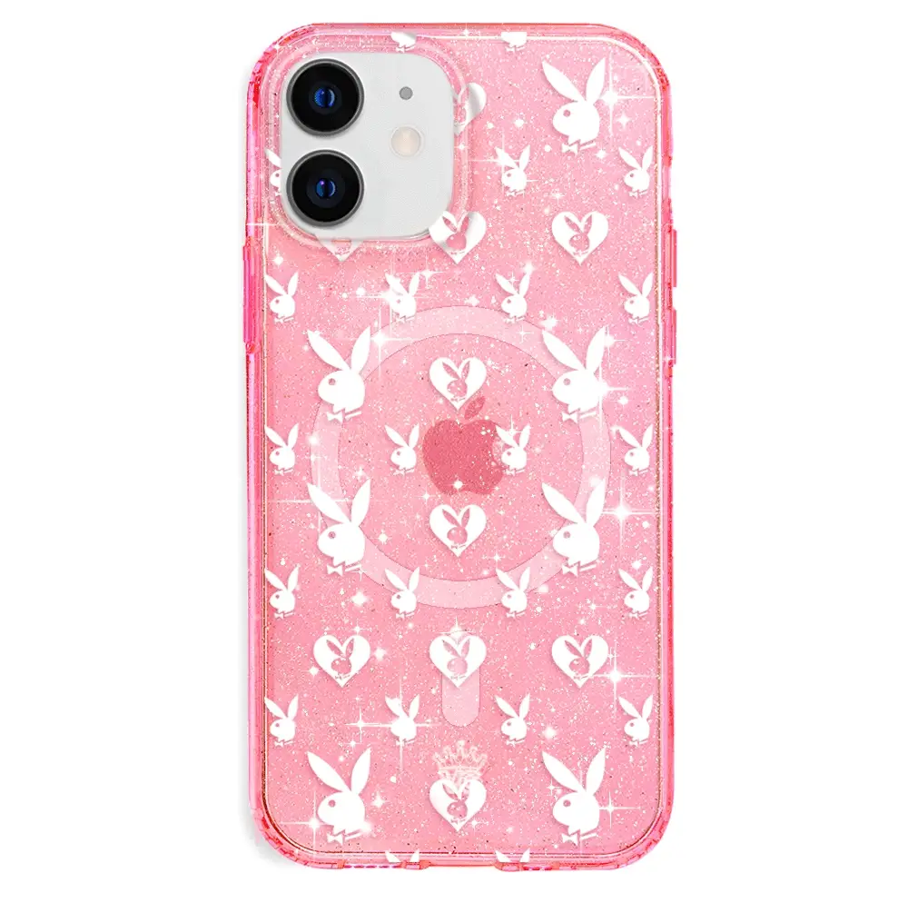 Playboy Pink Bunny Glitter iPhone Case - Image 54