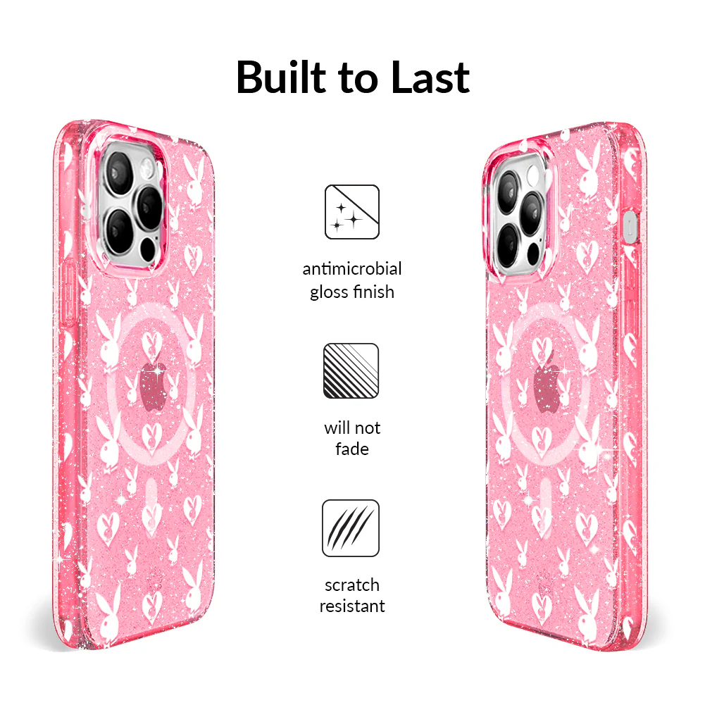 Playboy Pink Bunny Glitter iPhone Case - Image 64