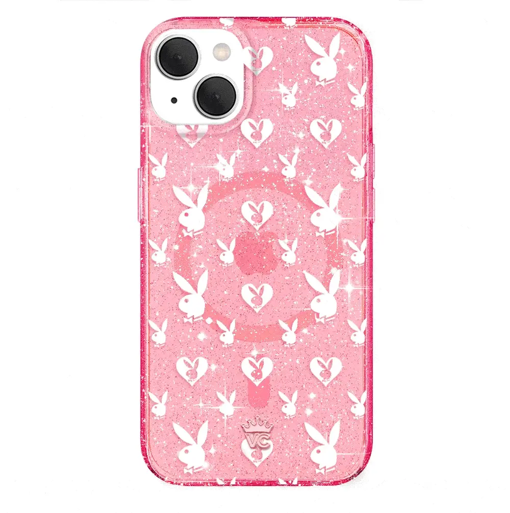 Playboy Pink Bunny Glitter iPhone Case - Image 84