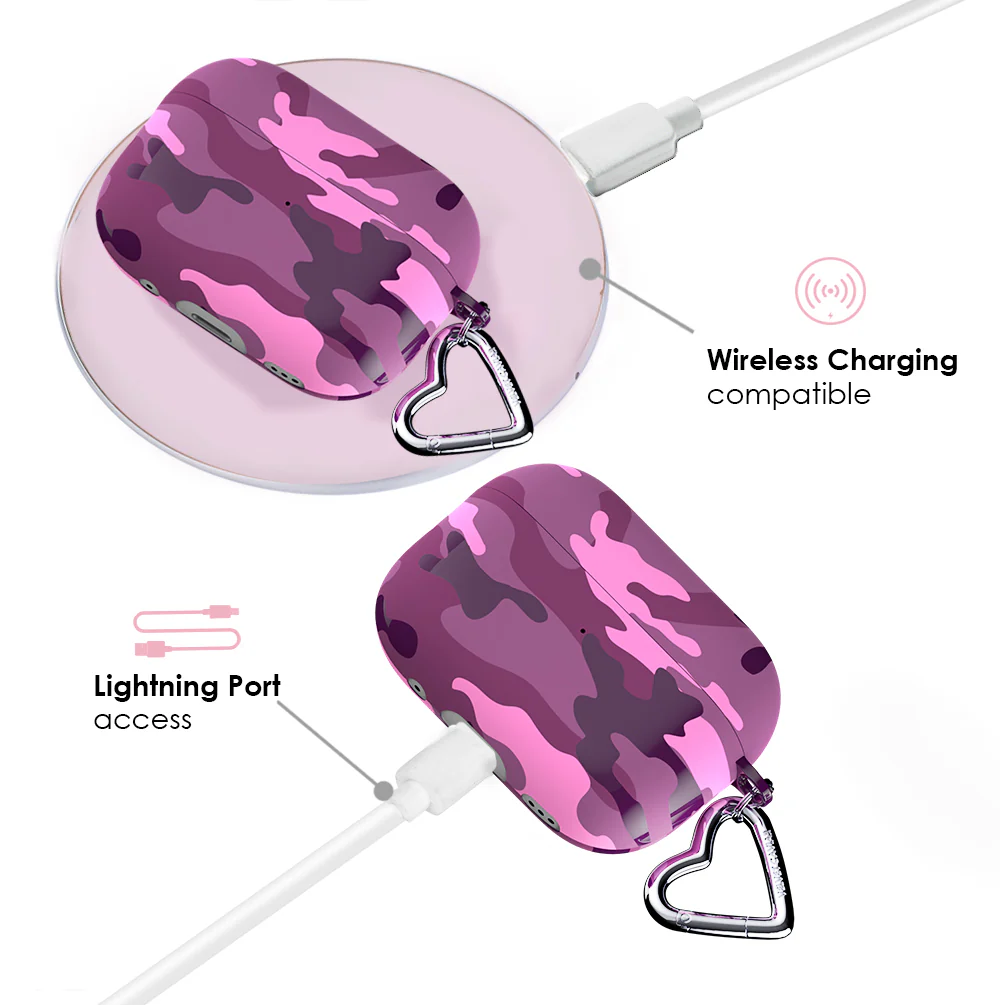 Magenta Camo AirPod Case - Image 14
