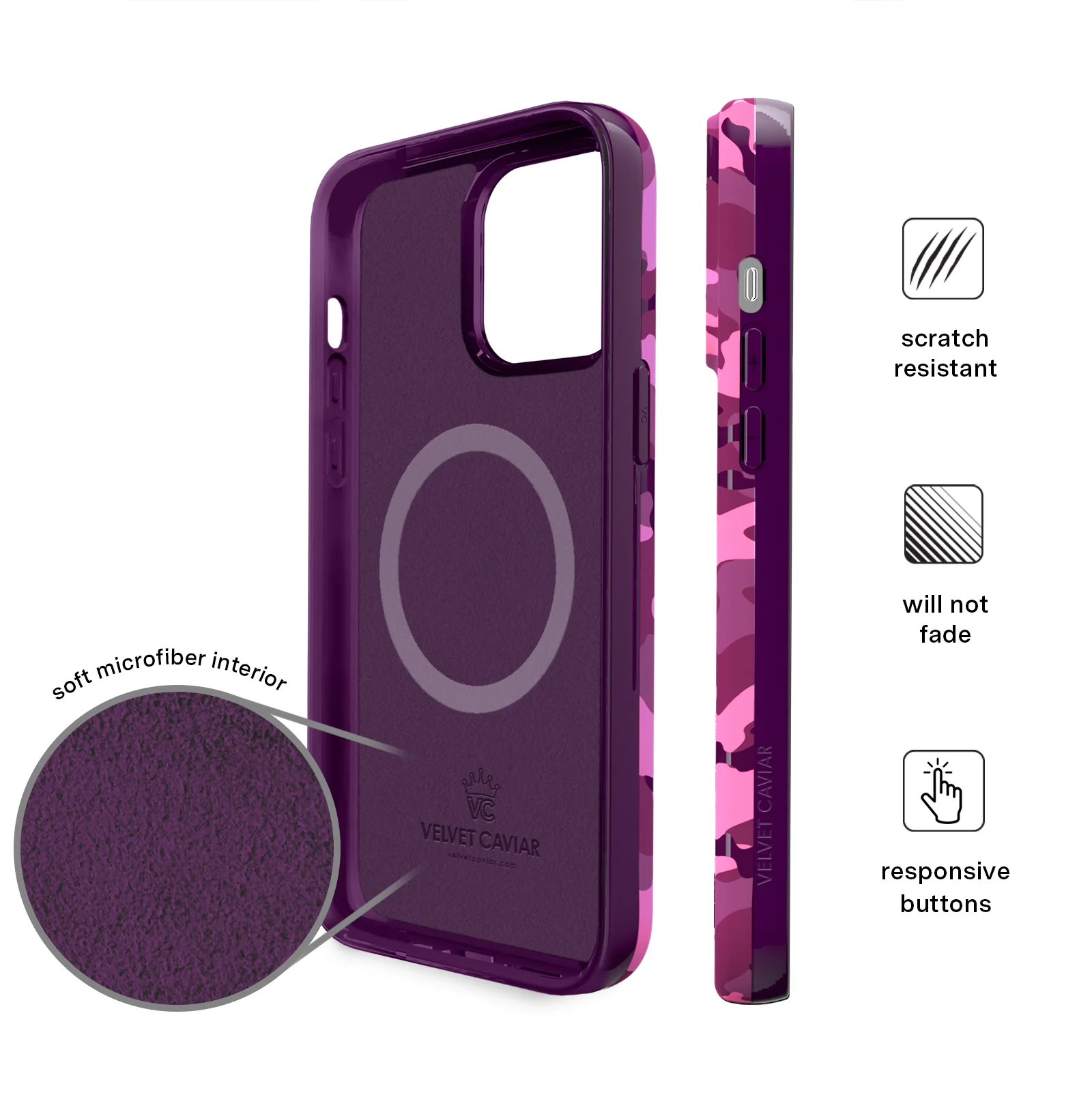 Magenta Camo iPhone Case - Image 36
