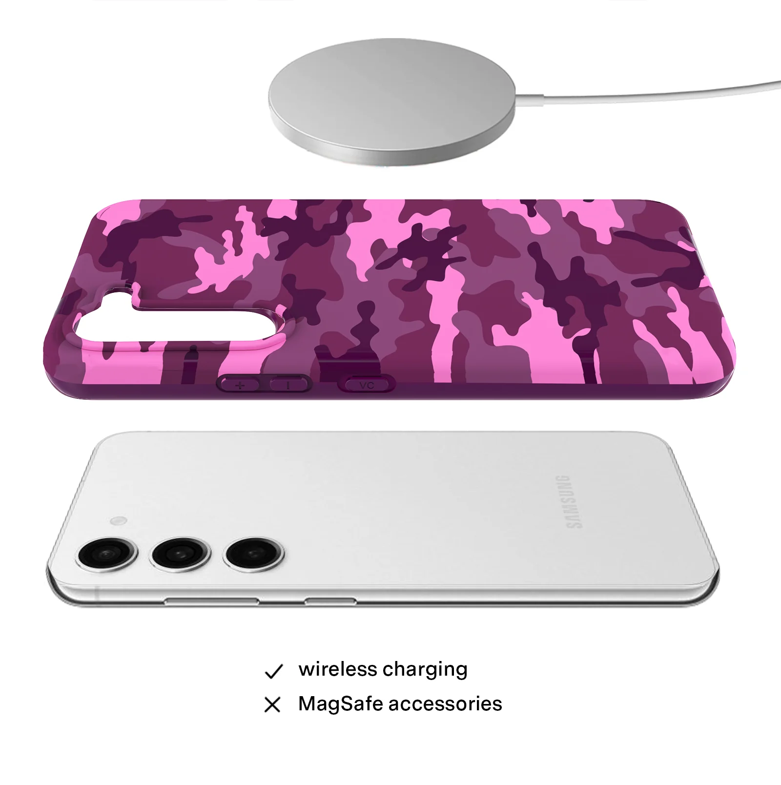 Magenta Camo Samsung Case - Image 3