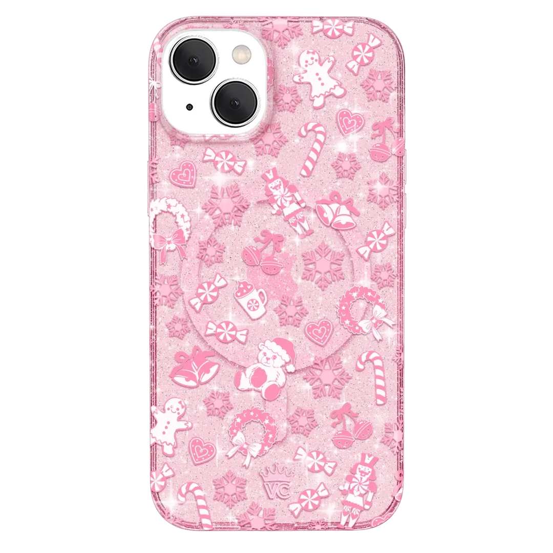 Pink Christmas Glitter iPhone Case - Image 56