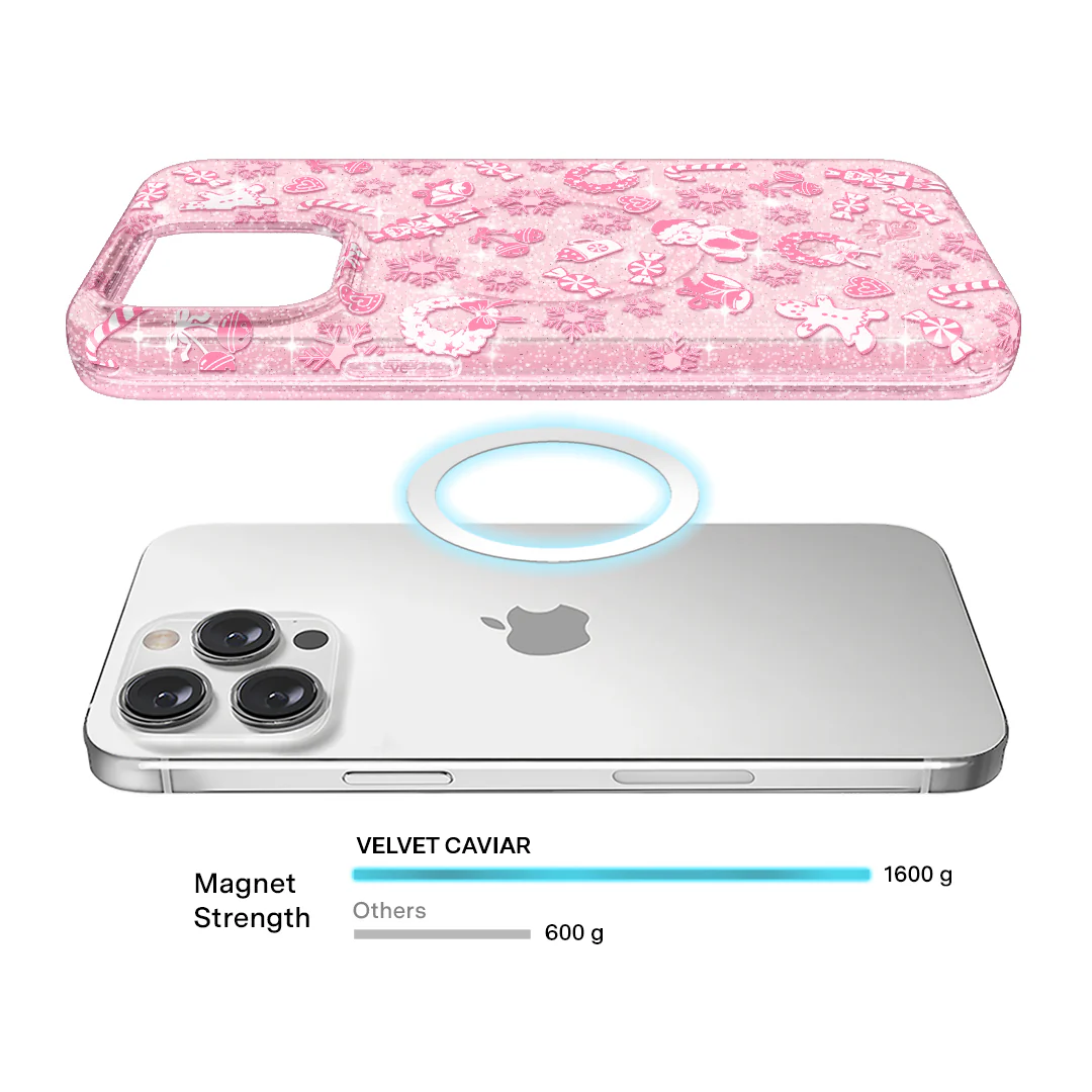 Pink Christmas Glitter iPhone Case - Image 64
