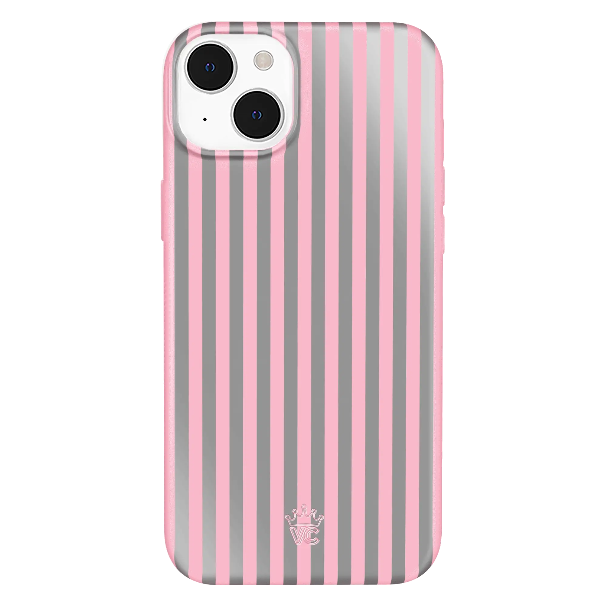 Pink Chrome Stripes iPhone Case