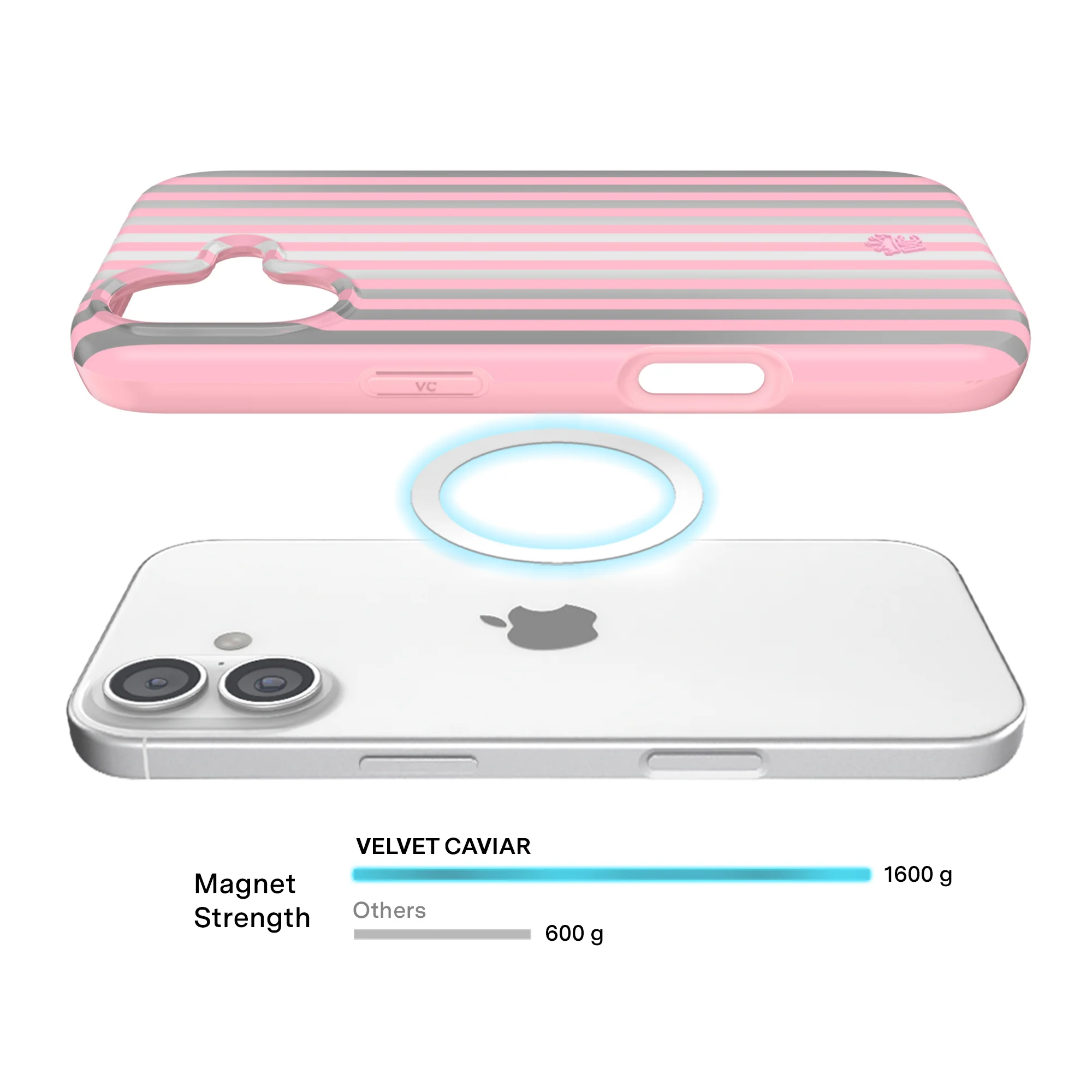 Pink Chrome Stripes iPhone Case - Image 64