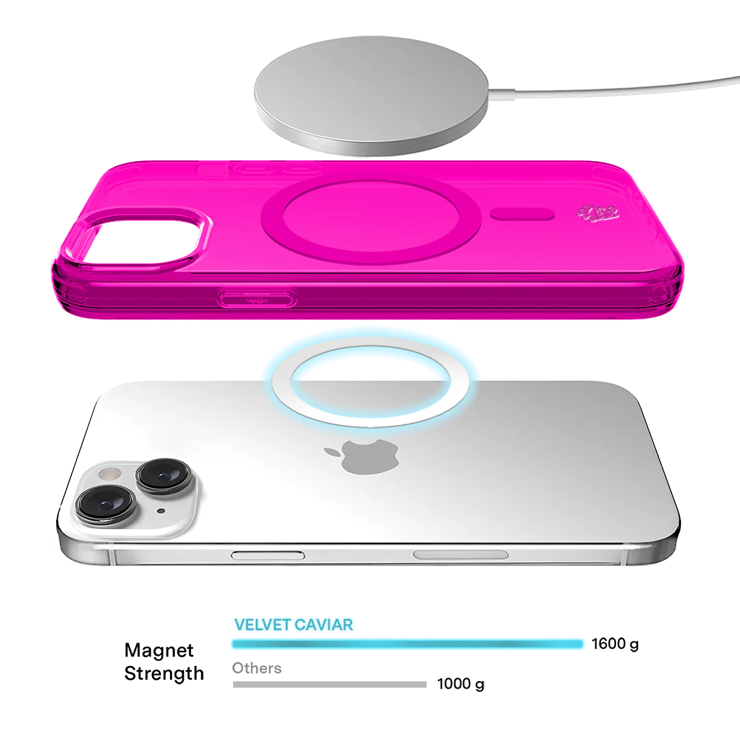 Neon Pink Clear iPhone Case - Image 106