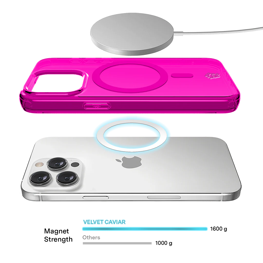 Neon Pink Clear iPhone Case - Image 111