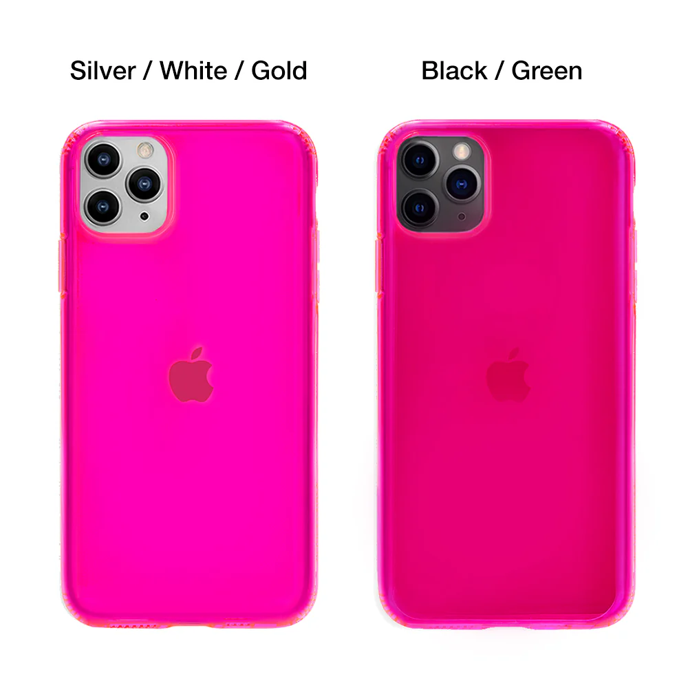 Neon Pink Clear iPhone Case - Image 6