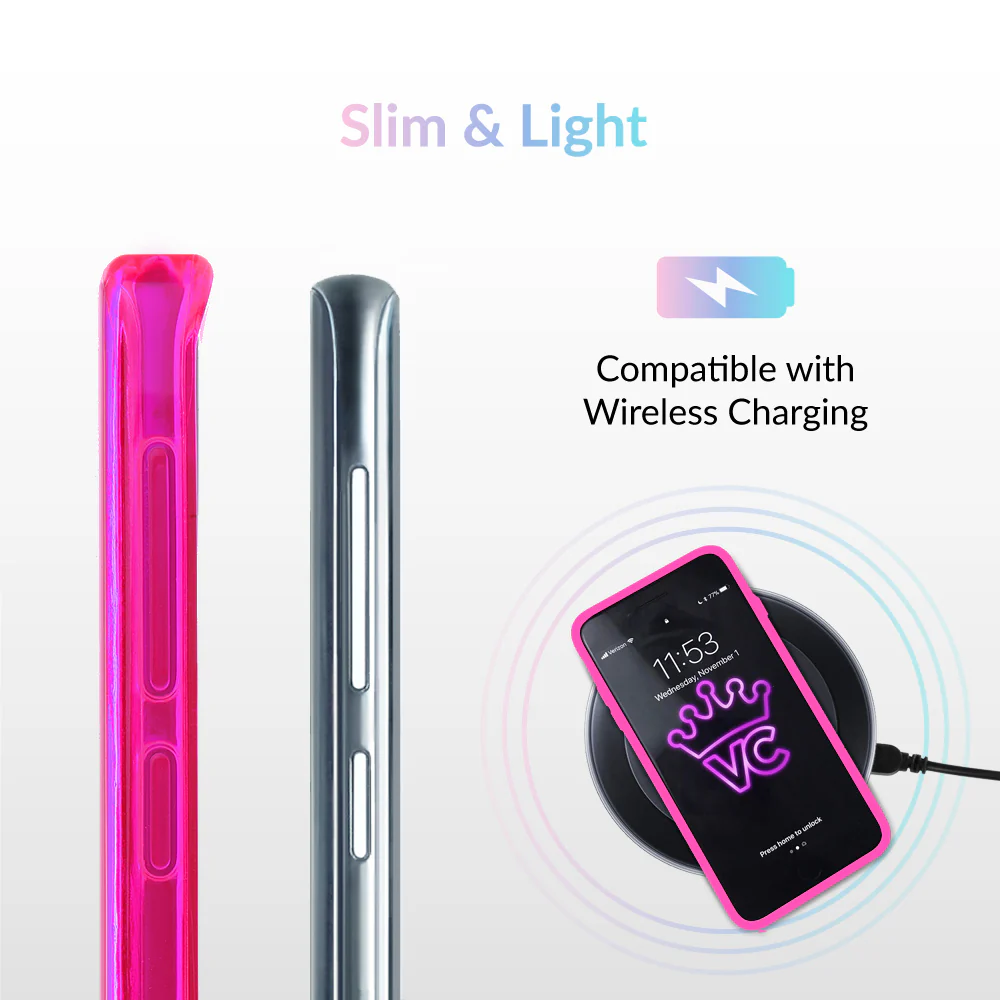 Neon Pink Clear Samsung Case - Image 12
