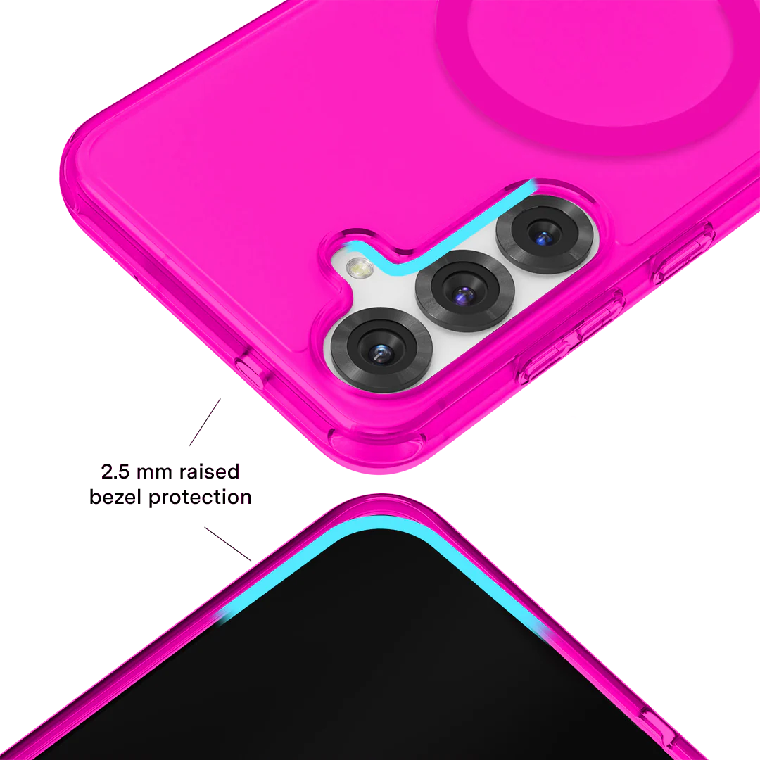 Neon Pink Clear Samsung Case - Image 131