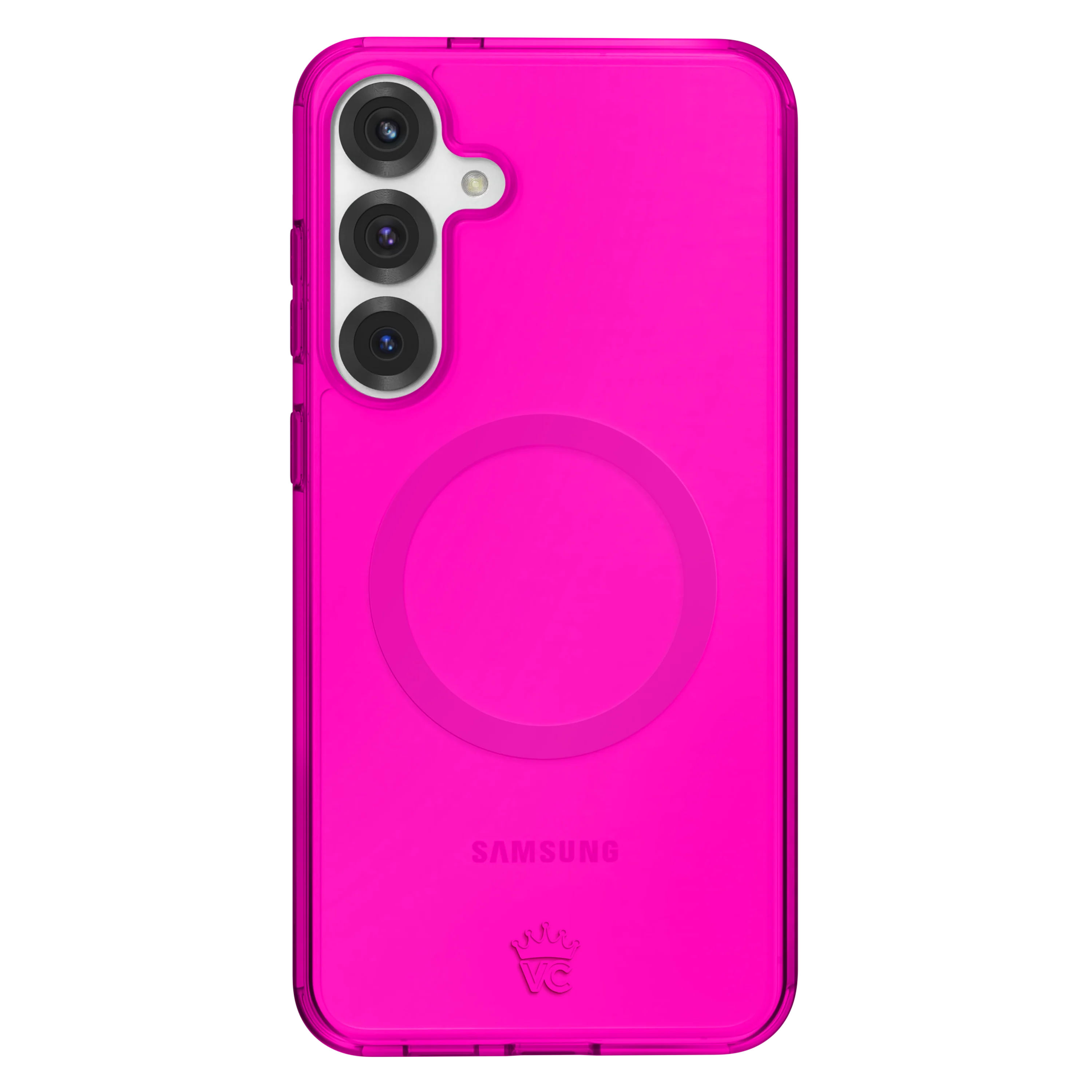 Neon Pink Clear Samsung Case - Image 134