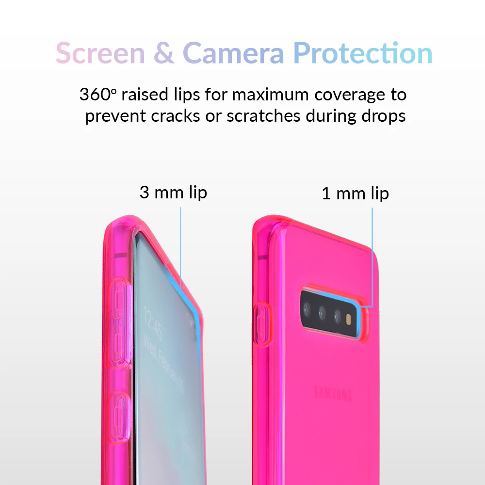 Neon Pink Clear Samsung Case - Image 16