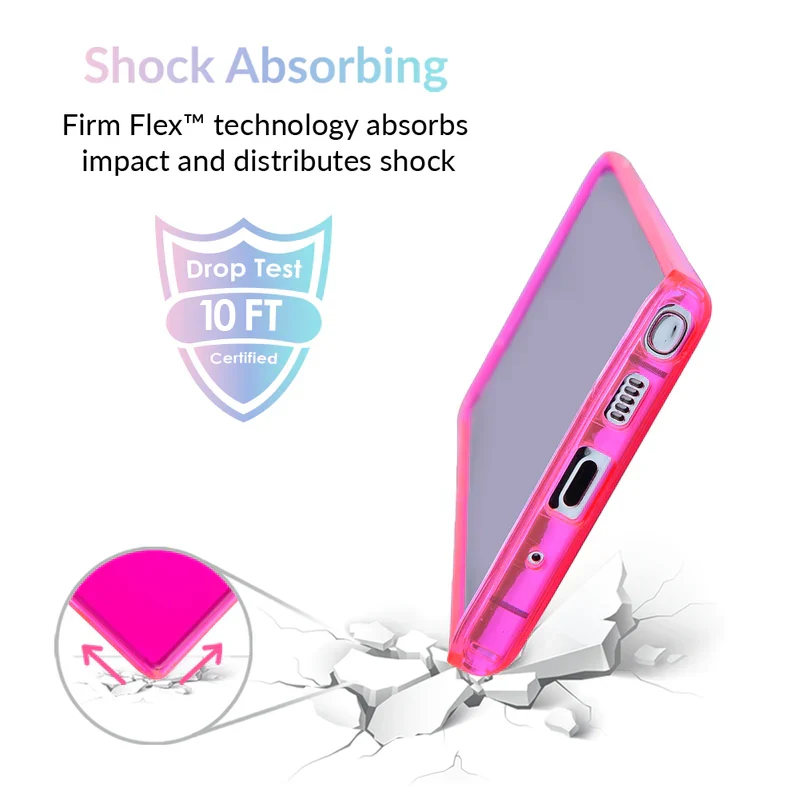 Neon Pink Clear Samsung Case - Image 25