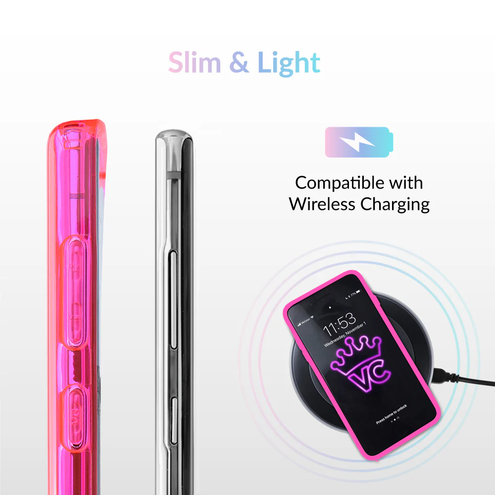 Neon Pink Clear Samsung Case - Image 30
