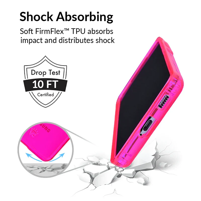 Neon Pink Clear Samsung Case - Image 72