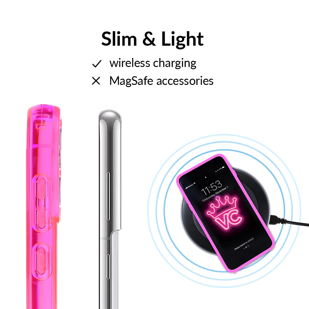 Neon Pink Clear Samsung Case - Image 94