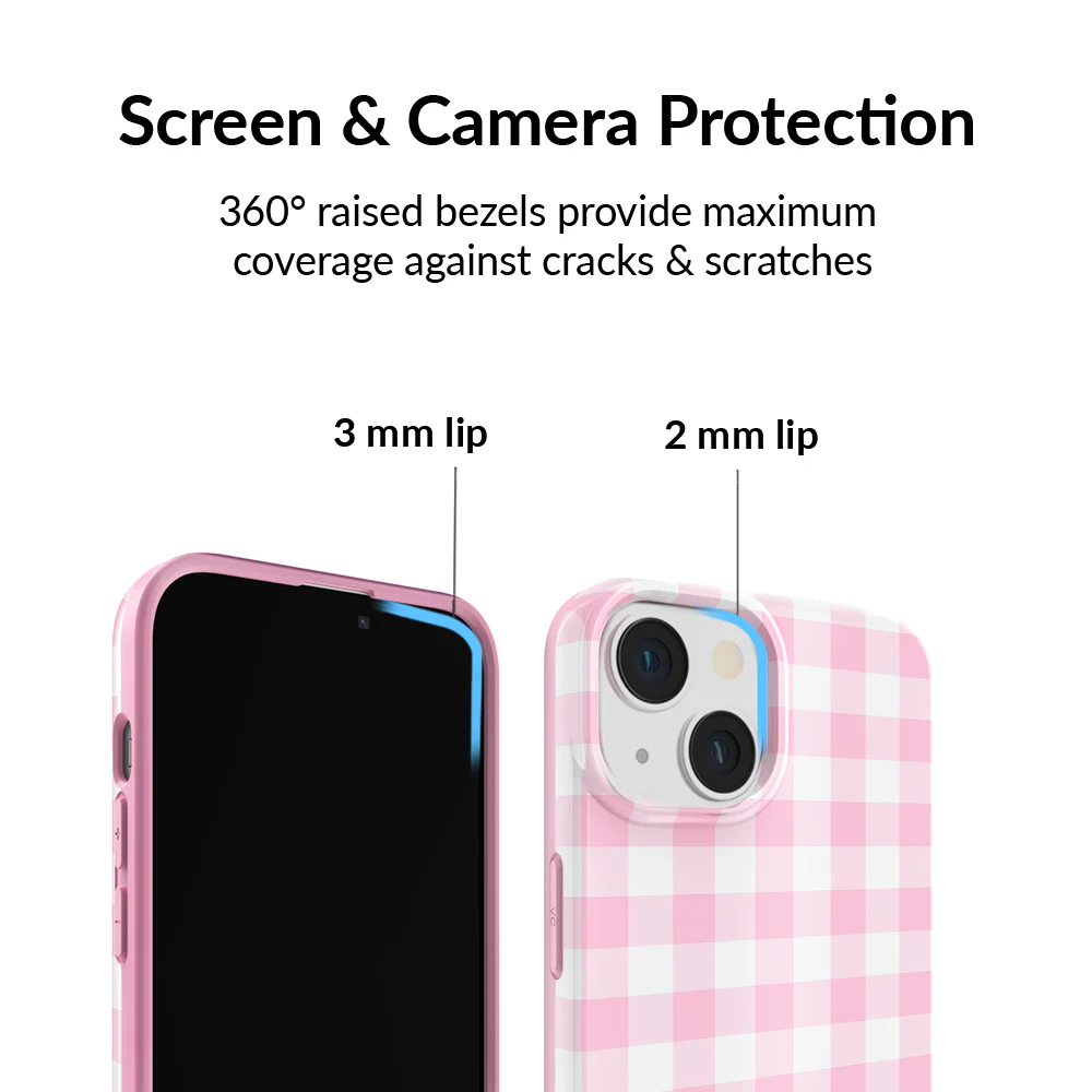 Baby Pink Gingham iPhone Case - Image 33