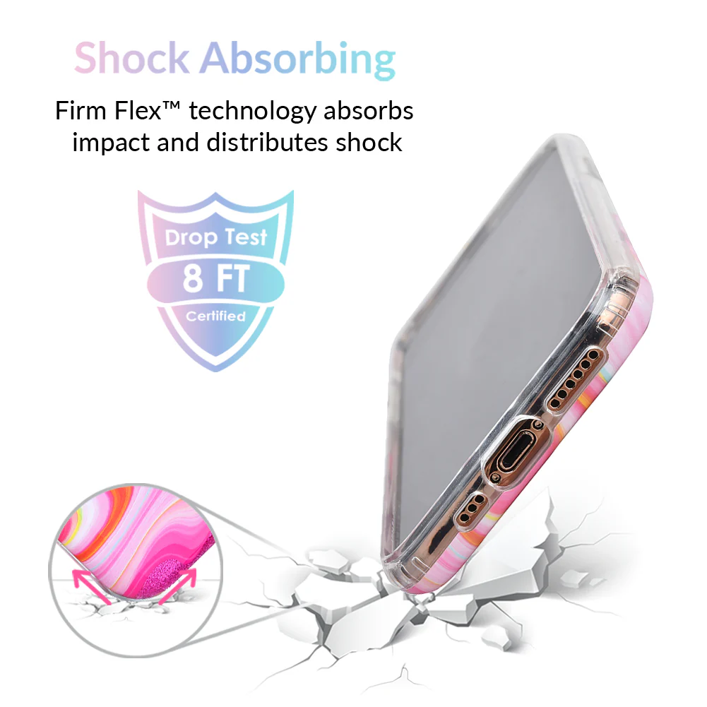Pink Geode Glitter Clear iPhone Case - Image 16