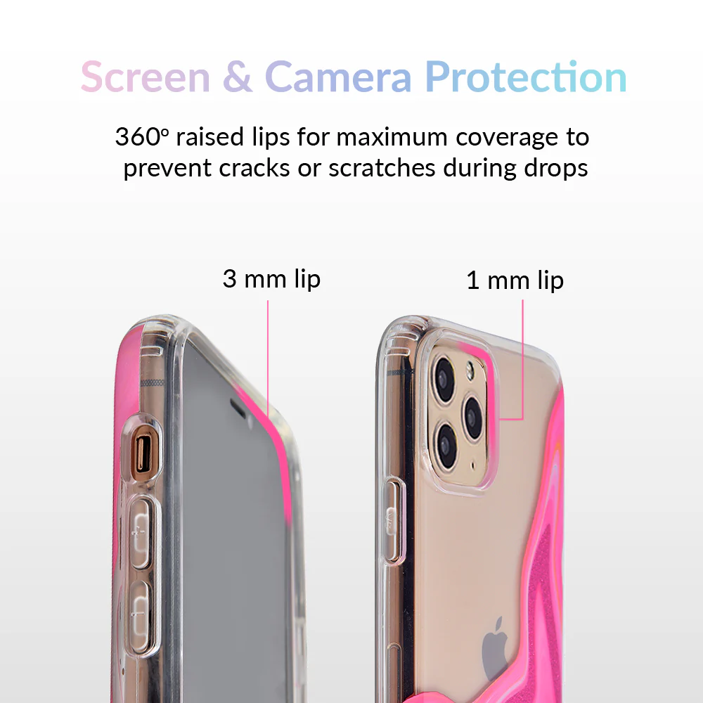 Pink Geode Glitter Clear iPhone Case - Image 27