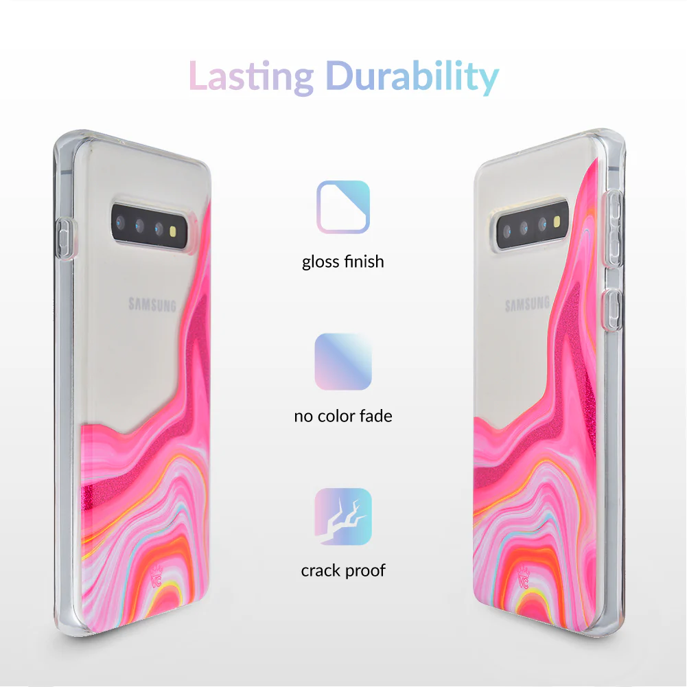 Pink Geode Glitter Samsung Case - Image 19